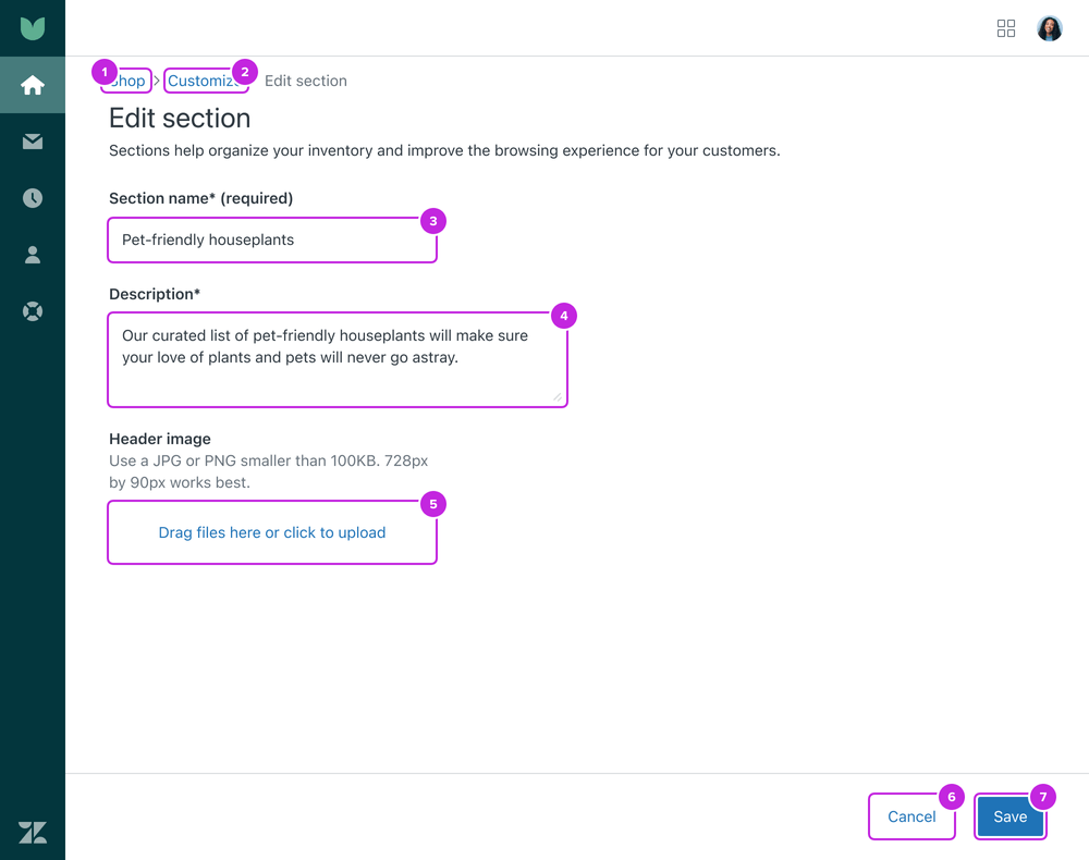 Save pattern action footer focus