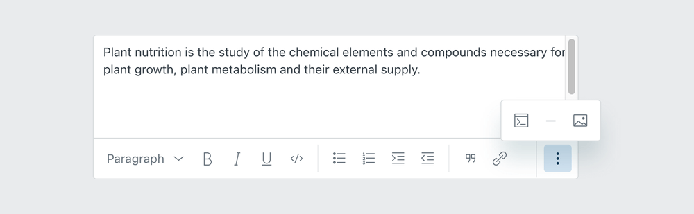 Overflow menu is visible if toolbar actions can't fit all the icons