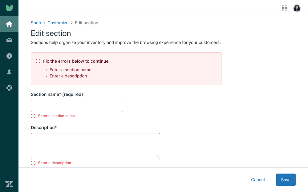 Forms example, multiple form errors