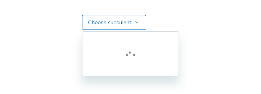 Example of dot loaders in a menu