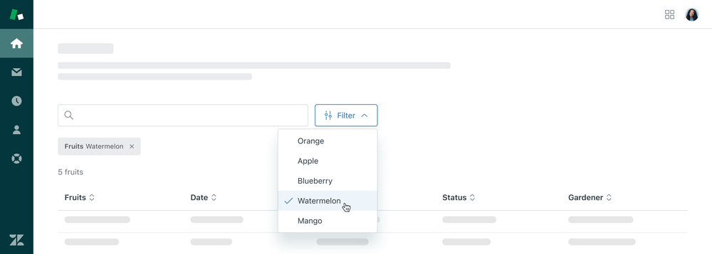 Filter pattern basic single select 4